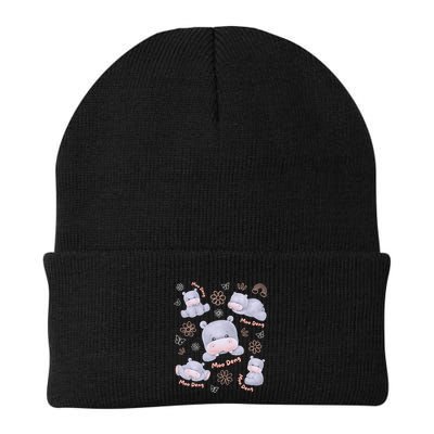 Moo Deng Hippo Pig Flower Cute Baby Pygmy Moodeng Souvenir Beanie