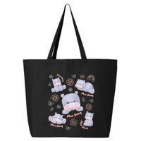Moo Deng Hippo Pig Flower Cute Baby Pygmy Moodeng Souvenir 25L Jumbo Tote