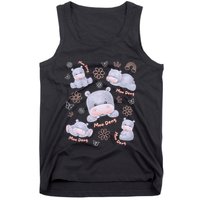 Moo Deng Hippo Pig Flower Cute Baby Pygmy Moodeng Souvenir Tank Top