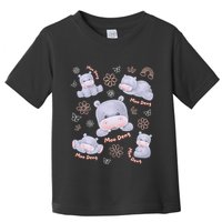 Moo Deng Hippo Pig Flower Cute Baby Pygmy Moodeng Souvenir Toddler T-Shirt