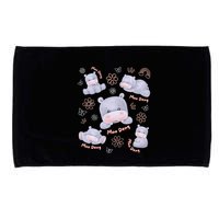Moo Deng Hippo Pig Flower Cute Baby Pygmy Moodeng Souvenir Microfiber Hand Towel