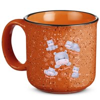 Moo Deng Hippo Pig Flower Cute Baby Pygmy Moodeng Souvenir 15oz Campfire Ceramic Mug