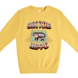 Moo Deng Heavy Hardcore Music Premium Crewneck Sweatshirt