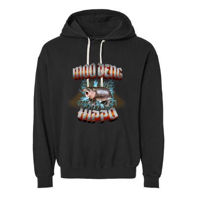 Moo Deng Heavy Hardcore Music Garment-Dyed Fleece Hoodie