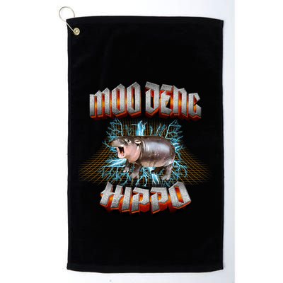 Moo Deng Heavy Hardcore Music Golf Towel