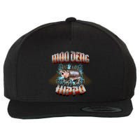 Moo Deng Heavy Hardcore Music Wool Snapback Cap