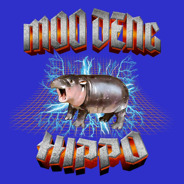 Moo Deng Heavy Hardcore Music Button