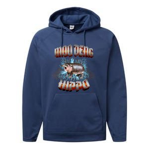 Moo Deng Heavy Hardcore Music Performance Fleece Hoodie