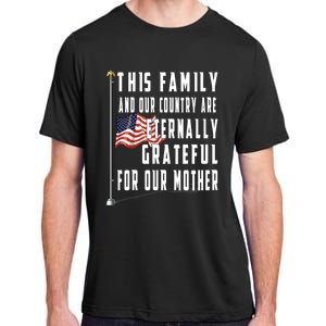 Memorial Day Half Staff American Flag Honor Fallen Mother Meaningful Gift Adult ChromaSoft Performance T-Shirt