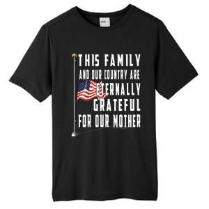 Memorial Day Half Staff American Flag Honor Fallen Mother Meaningful Gift Tall Fusion ChromaSoft Performance T-Shirt