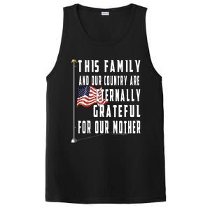 Memorial Day Half Staff American Flag Honor Fallen Mother Meaningful Gift PosiCharge Competitor Tank