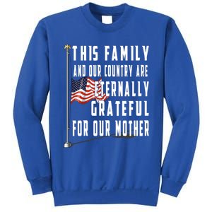 Memorial Day Half Staff American Flag Honor Fallen Mother Meaningful Gift Sweatshirt