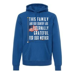 Memorial Day Half Staff American Flag Honor Fallen Mother Meaningful Gift Premium Hoodie