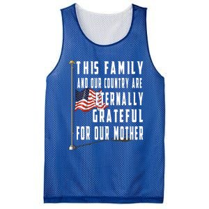 Memorial Day Half Staff American Flag Honor Fallen Mother Meaningful Gift Mesh Reversible Basketball Jersey Tank