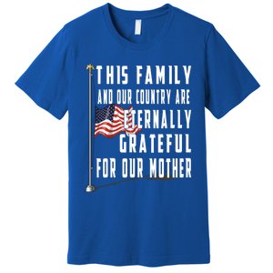 Memorial Day Half Staff American Flag Honor Fallen Mother Meaningful Gift Premium T-Shirt