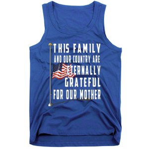 Memorial Day Half Staff American Flag Honor Fallen Mother Meaningful Gift Tank Top