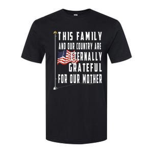 Memorial Day Half Staff American Flag Honor Fallen Mother Meaningful Gift Softstyle CVC T-Shirt