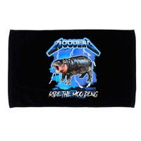 Moo Deng Hippo Ride The Moo Deng Music Rock Style Microfiber Hand Towel