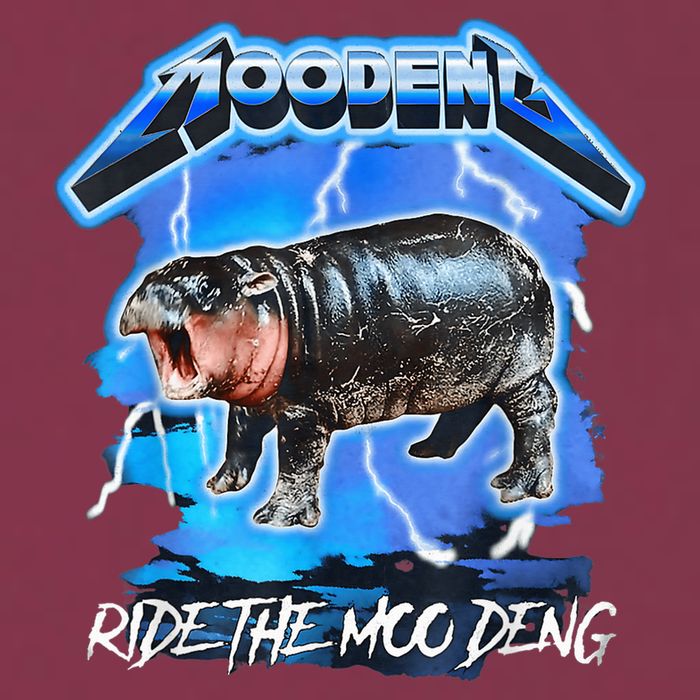 Moo Deng Hippo Ride The Moo Deng Music Rock Style 16oz Travel Tumbler