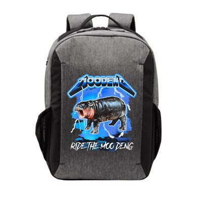 Moo Deng Hippo Ride The Moo Deng Music Rock Style Vector Backpack