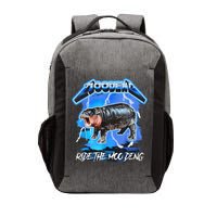 Moo Deng Hippo Ride The Moo Deng Music Rock Style Vector Backpack
