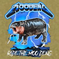 Moo Deng Hippo Ride The Moo Deng Music Rock Style Garment-Dyed Women's Muscle Tee