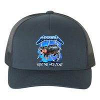 Moo Deng Hippo Ride The Moo Deng Music Rock Style Yupoong Adult 5-Panel Trucker Hat