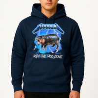 Moo Deng Hippo Ride The Moo Deng Music Rock Style Hoodie