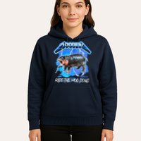 Moo Deng Hippo Ride The Moo Deng Music Rock Style Hoodie