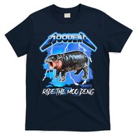Moo Deng Hippo Ride The Moo Deng Music Rock Style T-Shirt