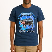 Moo Deng Hippo Ride The Moo Deng Music Rock Style Tall T-Shirt