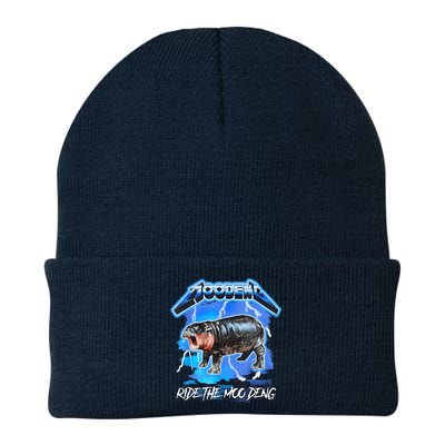 Moo Deng Hippo Ride The Moo Deng Music Rock Style Beanie