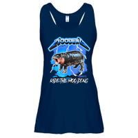 Moo Deng Hippo Ride The Moo Deng Music Rock Style Ladies Essential Flowy Tank