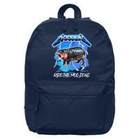Moo Deng Hippo Ride The Moo Deng Music Rock Style 16 in Basic Backpack