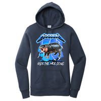 Moo Deng Hippo Ride The Moo Deng Music Rock Style Women's Pullover Hoodie