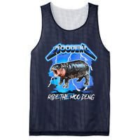 Moo Deng Hippo Ride The Moo Deng Music Rock Style Mesh Reversible Basketball Jersey Tank