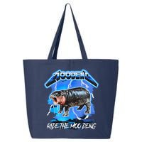 Moo Deng Hippo Ride The Moo Deng Music Rock Style 25L Jumbo Tote