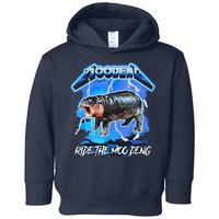 Moo Deng Hippo Ride The Moo Deng Music Rock Style Toddler Hoodie