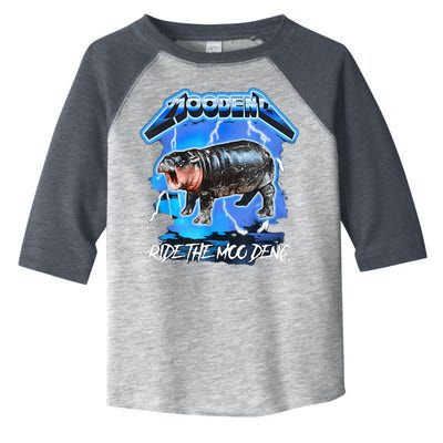 Moo Deng Hippo Ride The Moo Deng Music Rock Style Toddler Fine Jersey T-Shirt