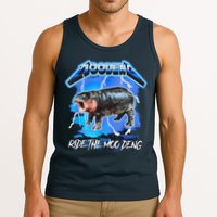 Moo Deng Hippo Ride The Moo Deng Music Rock Style Tank Top