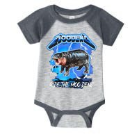 Moo Deng Hippo Ride The Moo Deng Music Rock Style Infant Baby Jersey Bodysuit