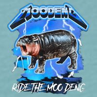Moo Deng Hippo Ride The Moo Deng Music Rock Style Sueded Cloud Jersey T-Shirt