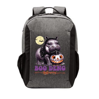 Moo Deng Halloween Pygmy Hippo Bouncy Pig Thai Pumpkin Face Vector Backpack