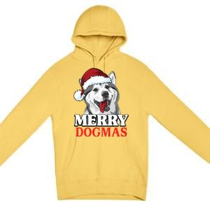 Merry Dogmas Husky Dog Christmas Gift Premium Pullover Hoodie