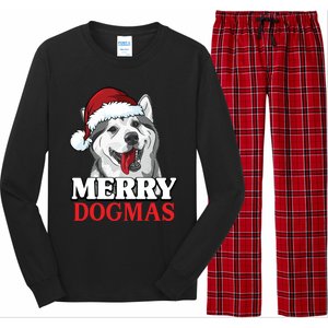 Merry Dogmas Husky Dog Christmas Gift Long Sleeve Pajama Set