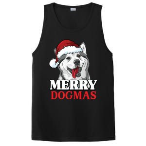 Merry Dogmas Husky Dog Christmas Gift PosiCharge Competitor Tank