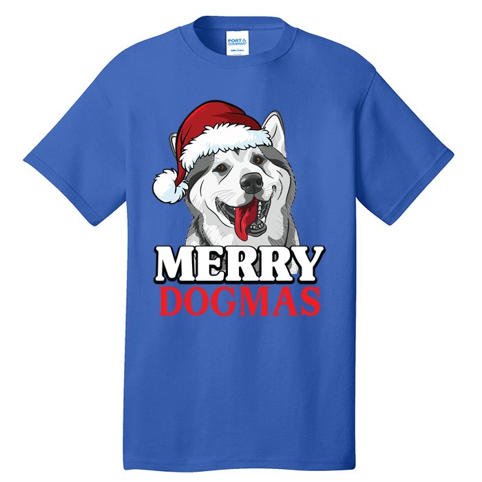 Merry Dogmas Husky Dog Christmas Gift Tall T-Shirt