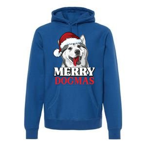 Merry Dogmas Husky Dog Christmas Gift Premium Hoodie