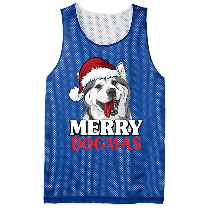 Merry Dogmas Husky Dog Christmas Gift Mesh Reversible Basketball Jersey Tank