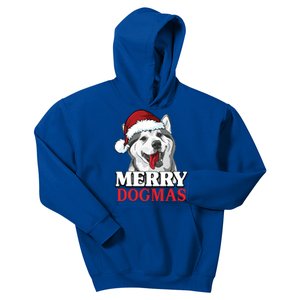 Merry Dogmas Husky Dog Christmas Gift Kids Hoodie